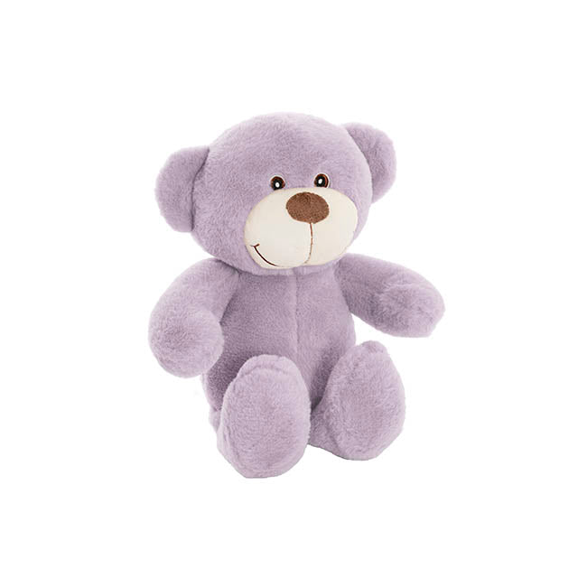 Mr Snuggles Plush Teddy Bear Dusty Lavender (25cmST)