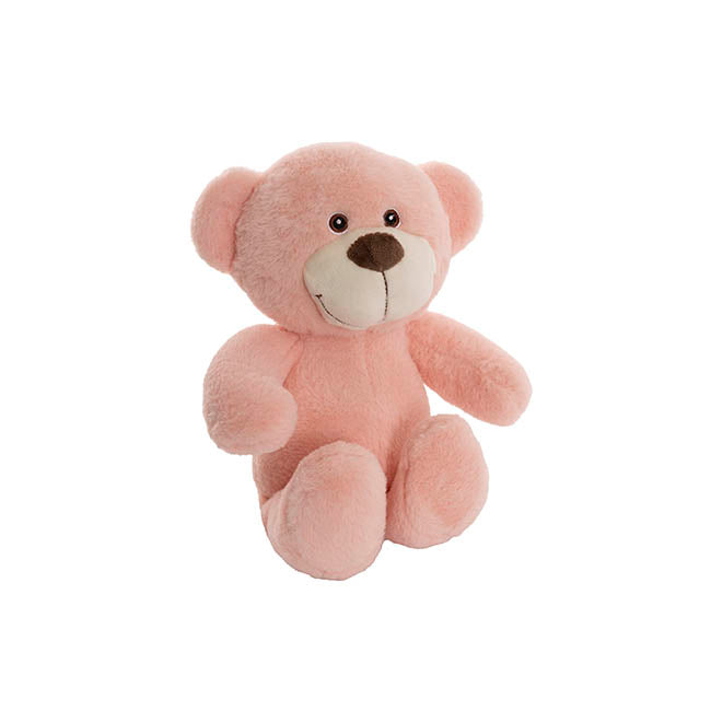 Mr Snuggles Plush Teddy Bear Pastel Peach (25cmST)