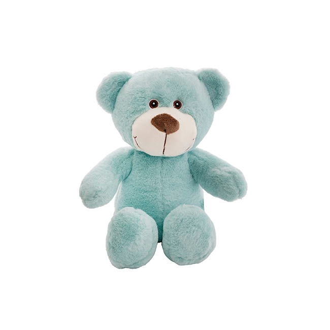 Mr Snuggles Plush Teddy Bear Aqua Teal (25cmST)