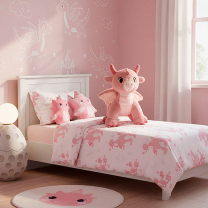 Ellie the Enchanted Dragon Eco Plush Toy Pink (25cm.HT)