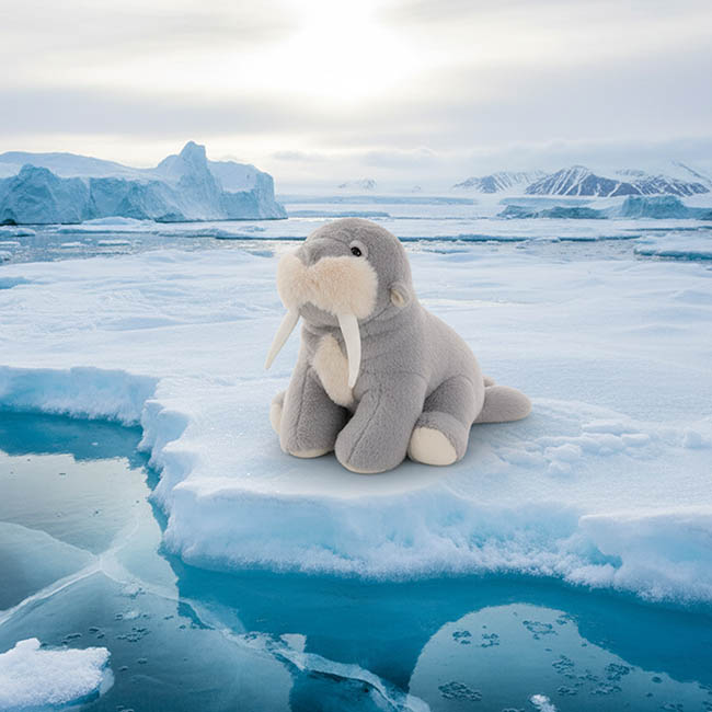 Marlow the Walrus Eco Plush Soft Toy Grey (25cm.ST)