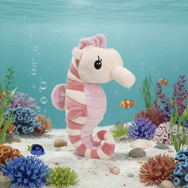 Moana the Seahorse Eco Plush Soft Toy Pink (25cm.HT)