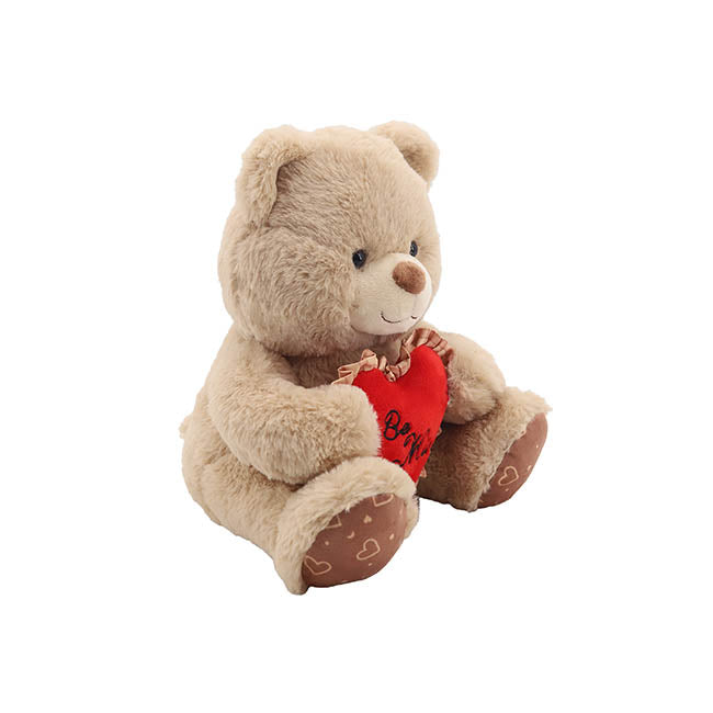 Eco Teddy Bear Frederick w Be Mine Heart Brown (25cm.ST)