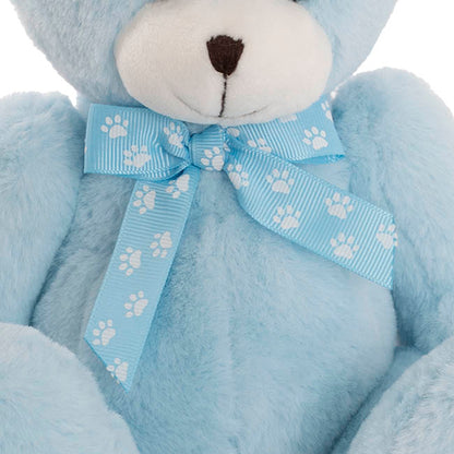 Luca Eco Teddy Bear w Bow Blue (20cm.ST)