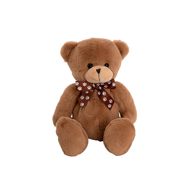 Luca Eco Teddy Bear w Bow Brown (20cm.ST)