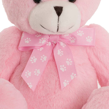 Luca Eco Teddy Bear w Bow Pink (20cm.ST)
