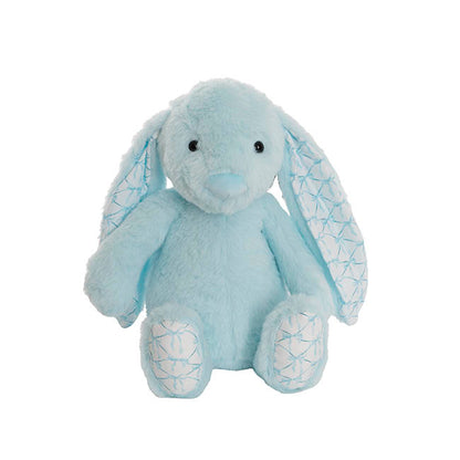 Petals Bunny w Bow Pattern Eco Plush Blue (28cm.ST)