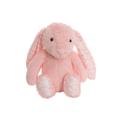 Petals Bunny w Bow Pattern Eco Plush Pink (28cm.ST)