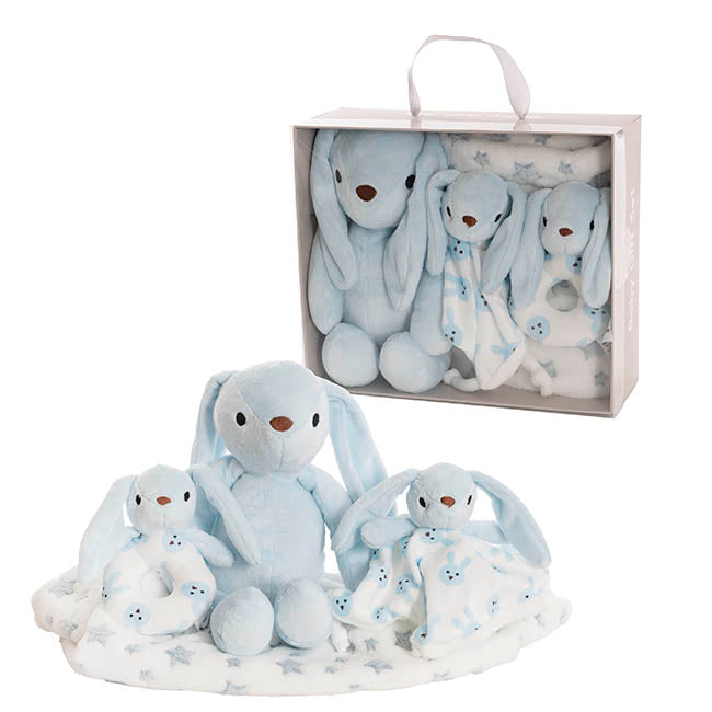 Flopsy Bunny Gift Set Accessories & Blanket Blue (23cmST)