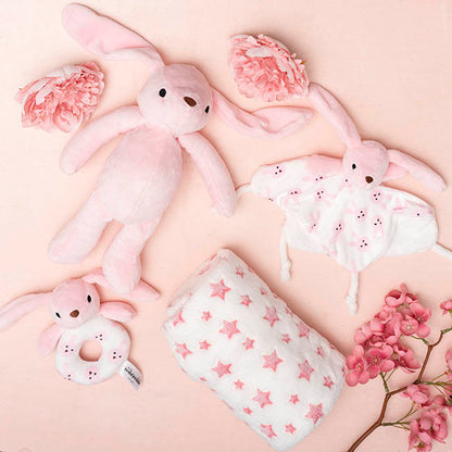 Flopsy Bunny Gift Set Accessories & Blanket Pink (23cmST)