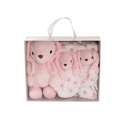 Flopsy Bunny Gift Set Accessories & Blanket Pink (23cmST)