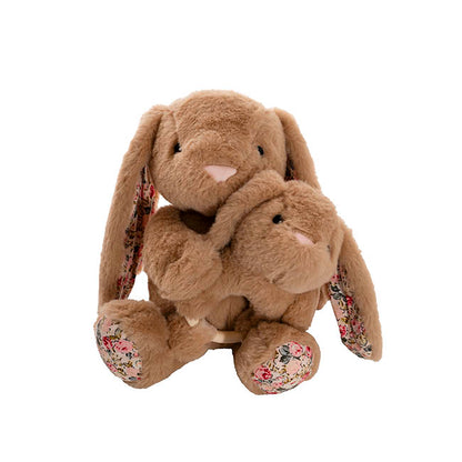 Bunny Flora, Rattle & Blanket Gift Pack Brown (25cmH)