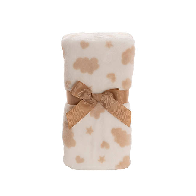 Bunny Flora, Rattle & Blanket Gift Pack Brown (25cmH)