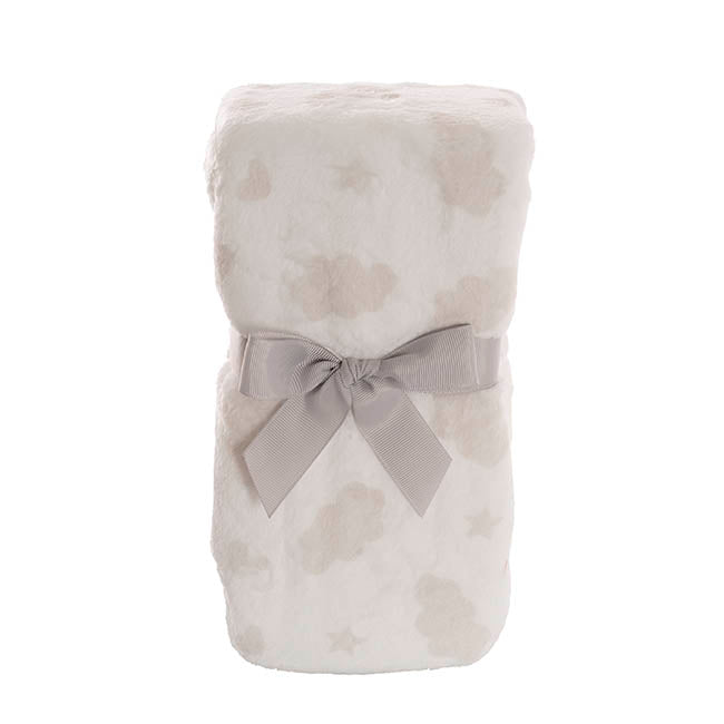 Bunny Flora, Rattle & Blanket Gift Pack Soft Grey (25cmH)