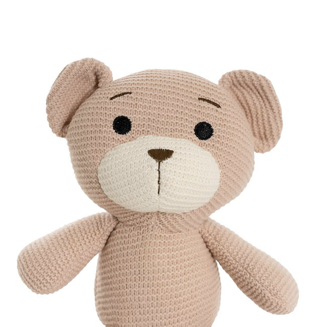 Teddy Bear Chuck Knitted Plush Soft Toy Brown (22cmST)
