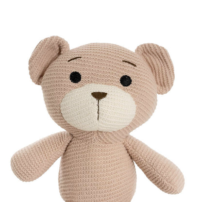 Teddy Bear Chuck Knitted Plush Soft Toy Brown (22cmST)
