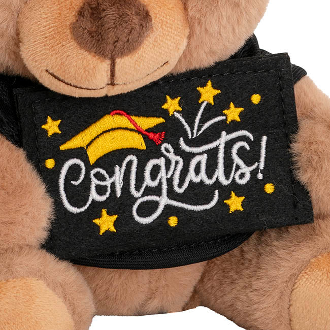 Graduation Teddy Bear Arnold w Congrats Top Brown (15cmST)