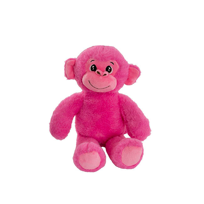 Monkey Sammy Plush Soft Toy Hot Pink (20cmST)