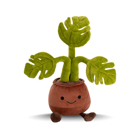 Plush Potted Monstera Soft Toy Green (30cmHT)