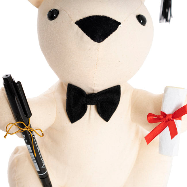 Graduation Signature Calico Kangaroo with Pen (25cmST)