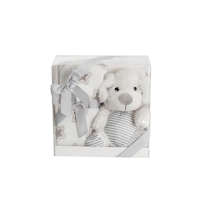 Cosmo Puppy & Blanket Gift Pack White (25x12x25cm)