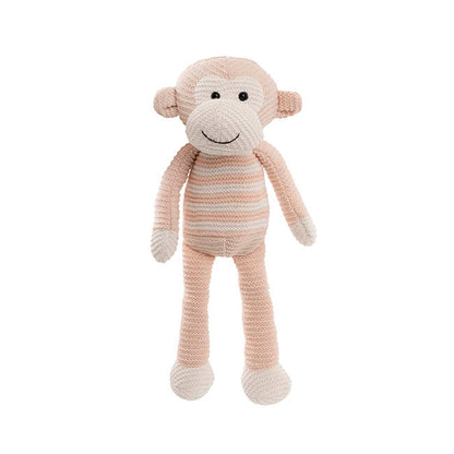 Monkey Louie Plush Soft Toy Baby Pink (40cmHT)