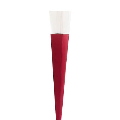 Acetate Premium Rose Cone Square Red & Clear Pk6 (7x65cmH)