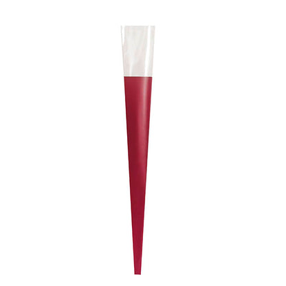 Acetate Premium Rose Cone Square Red & Clear Pk6 (7x65cmH)