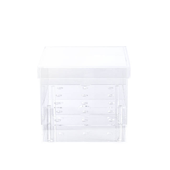 Acrylic 9 Head Rose Display Box with Lid (16x15cm)