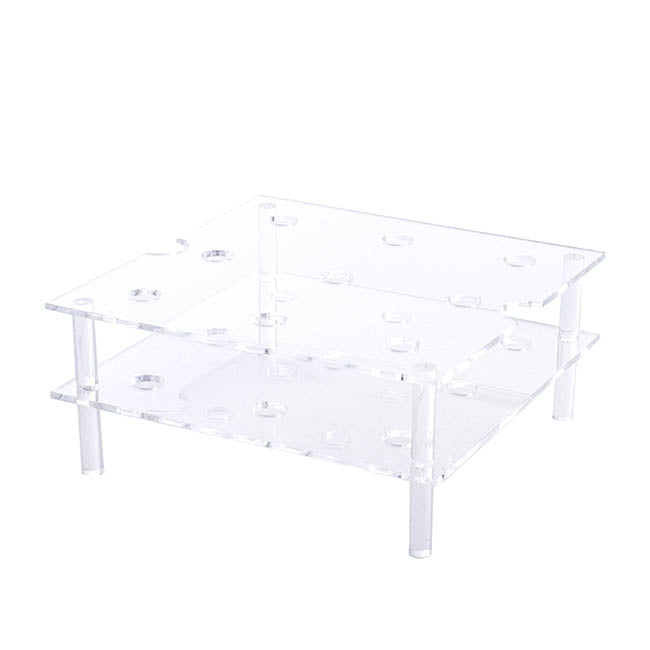 Acrylic 9 Head Rose Display Box with Lid (16x15cm)