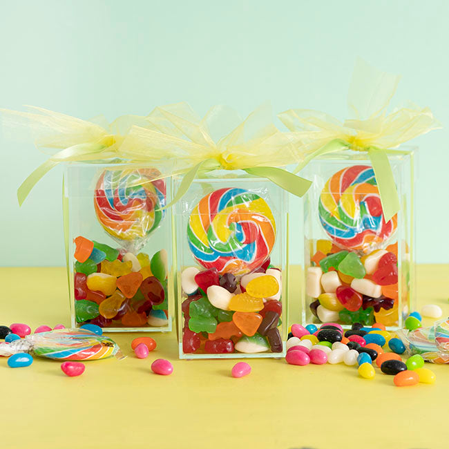 Acrylic Single Rose Head Display Box with Lid (9x9x15cmH)