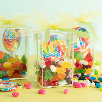 Acrylic Single Rose Head Display Box with Lid (9x9x15cmH)