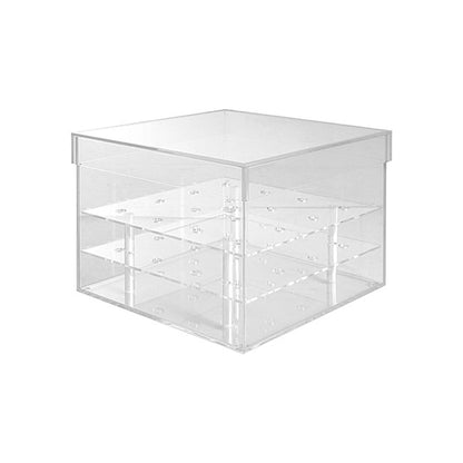 Acrylic 16 Rose Head Display Box with Lid (20x20x15cmH)