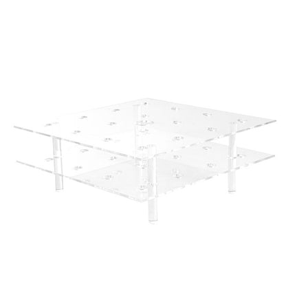 Acrylic 16 Rose Head Display Box with Lid (20x20x15cmH)