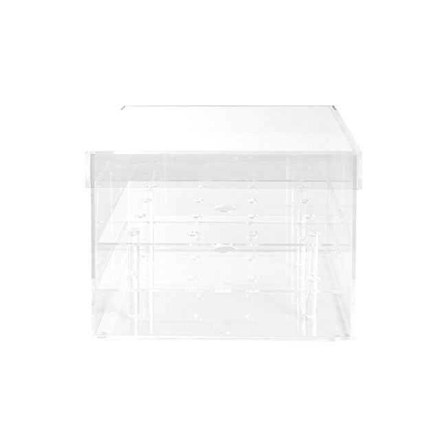 Acrylic 16 Rose Head Display Box with Lid (20x20x15cmH)