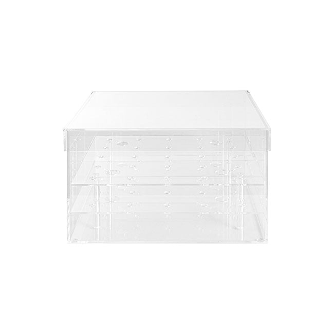 Acrylic 25 Rose Head Display Box with Lid (25x25x15cmH)