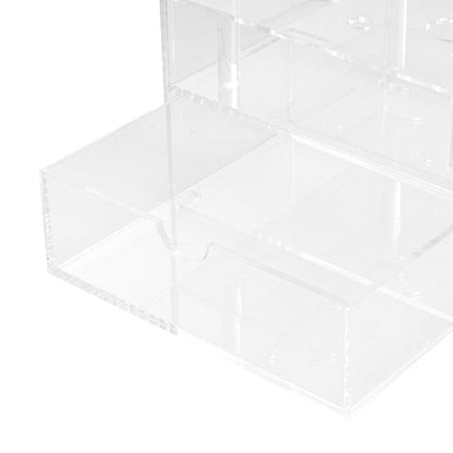 Acrylic 9 Rose Head Display Box with Drawer (15x15x15cmH)