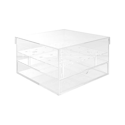 Acrylic 25 Rose Head Display Box with Drawer (25x25x15cmH)