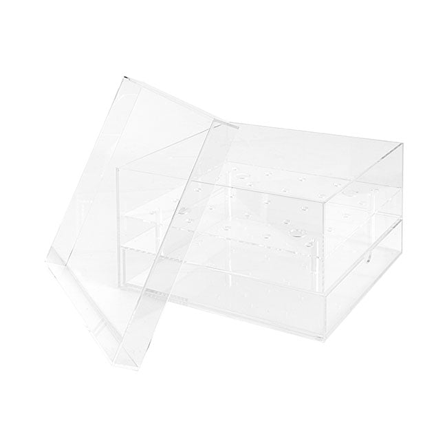 Acrylic 25 Rose Head Display Box with Drawer (25x25x15cmH)