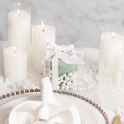 Acrylic Single Rose Display Bomboniere Box (9x9x9Hcm)