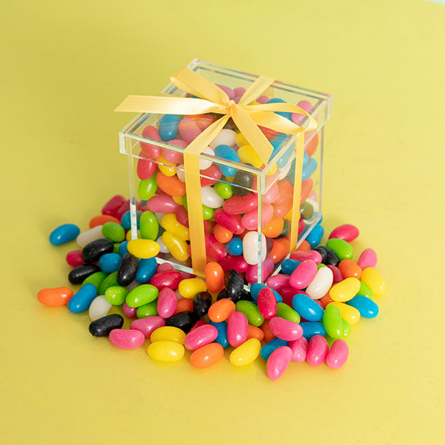 Acrylic Single Rose Display Bomboniere Box (9x9x9Hcm)