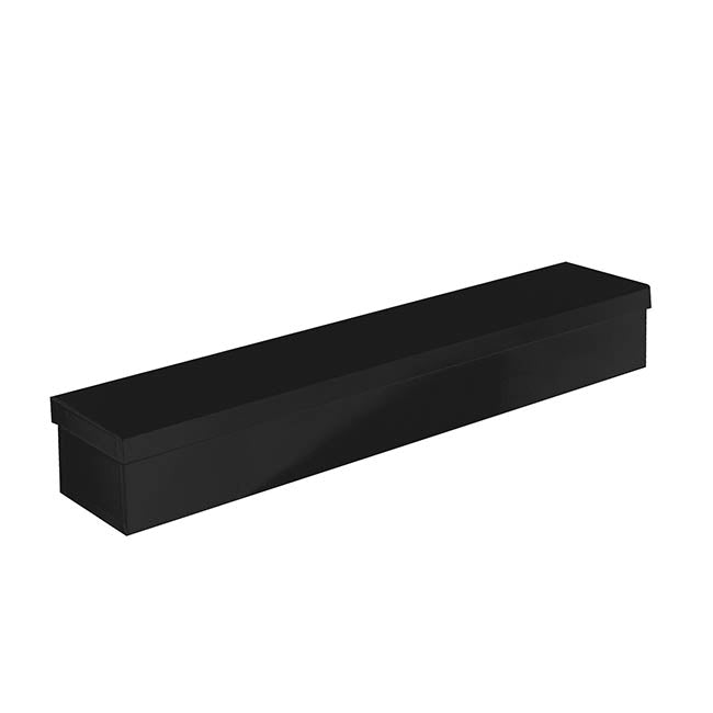 Glossy Half Dozen Rose Box Black (75x14x11cmH)