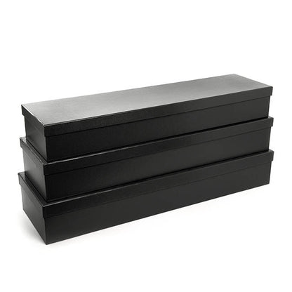 Glossy Rose Box Dozen Black (75x21x11cmH) Set 3
