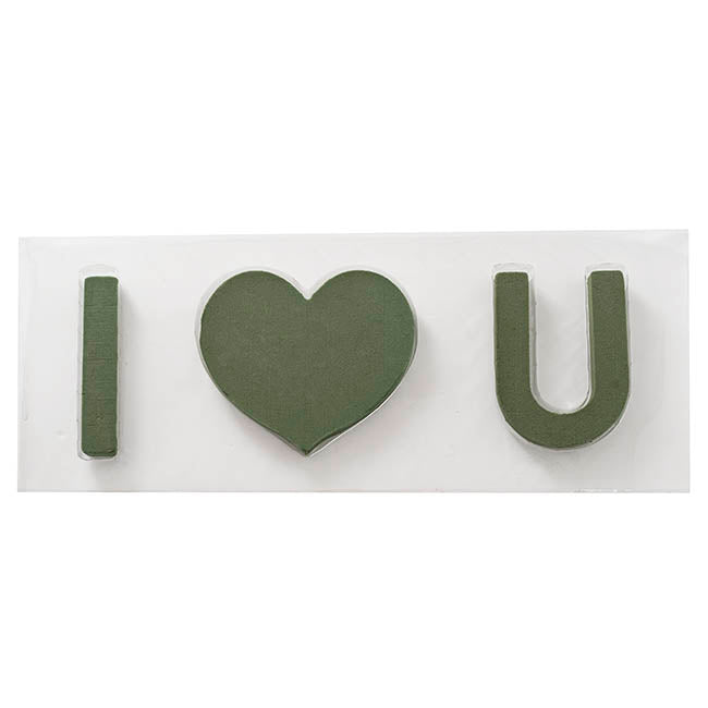 I Love U Rose Box with Foam Insert White (61x26x11Hcm)