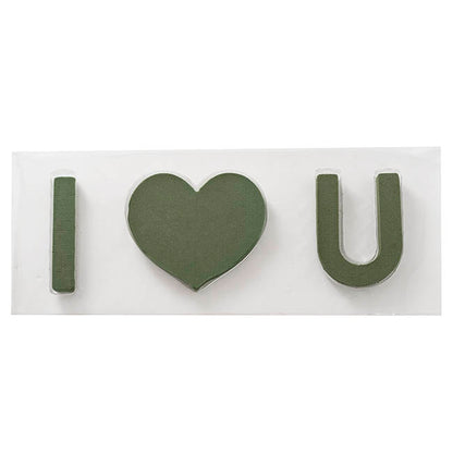 I Love U Rose Box with Foam Insert White (61x26x11Hcm)