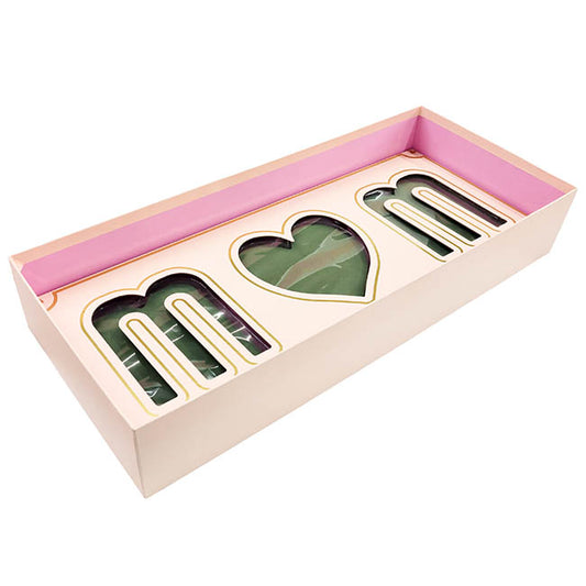 Love Mum Rose Flower Box with Foam Insert Pink (61x26x11Hcm)