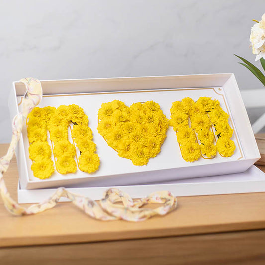 Love Mum Rose Flower Box with Foam Insert White(61x26x11Hcm)