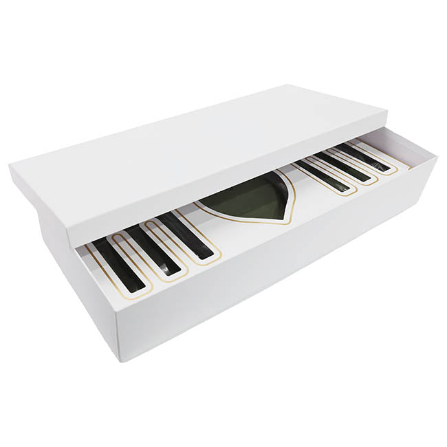 Love Mum Rose Flower Box with Foam Insert White(61x26x11Hcm)