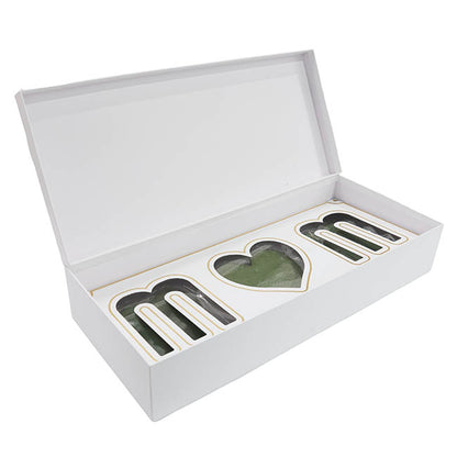 Love Mum Rose Flower Box with Foam Insert White(61x26x11Hcm)