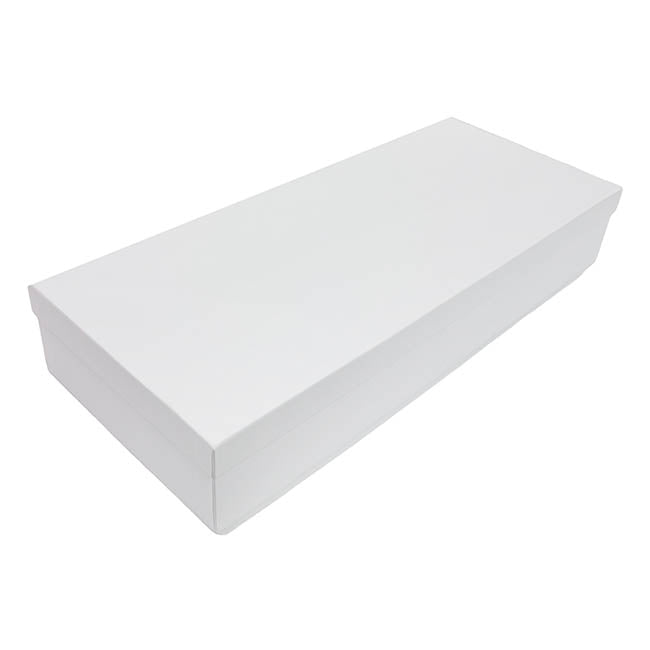Love Mum Rose Flower Box with Foam Insert White(61x26x11Hcm)